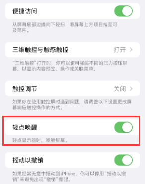 偏关苹果授权维修站分享iPhone轻点无法唤醒怎么办 