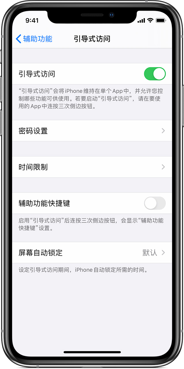 偏关苹果手机维修分享如何在 iPhone 上退出引导式访问 